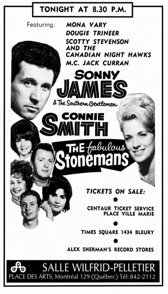 SONNY JAMES CONNIE SMITH THE FABULOUS STONEMANS MONA VARY DOUG TRINEER SCOTTY STEVENSON JACK CURRAN