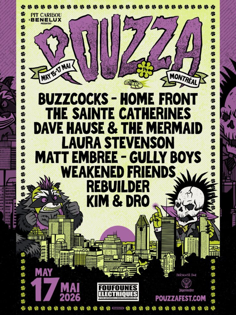 BUZZCOCKS HOME FRONT THE SAINTE CATHERINES DAVE HAUSE & THE MERMAID LAURA STEVENSON MATT EMBREE GULLY BOYS WEAKENED FRIENDS REBUILDER KIM & DRO