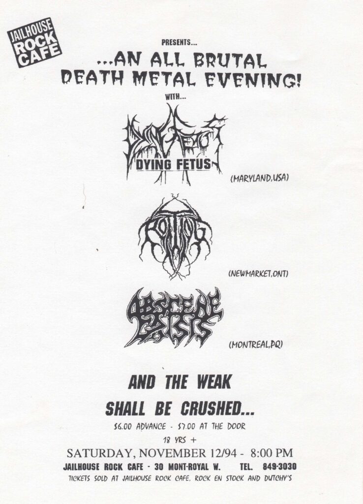 DYING FETUS ROTTING OBSCENE CRISIS