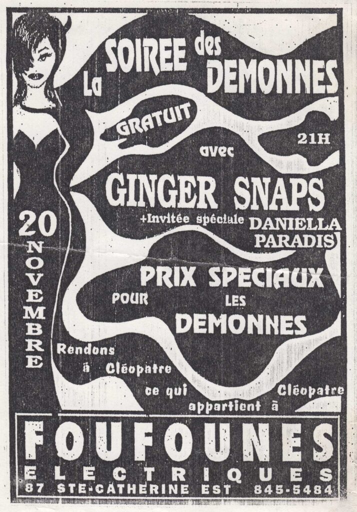 GINGER SNAPS DANIELLA PARADIS SOIRÉES DES DÉMONES