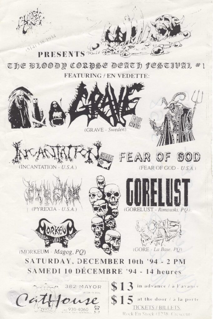 GRAVE INCANTATION FEAR OF GOD PYREXIA GORELUST MORKEUM GORE