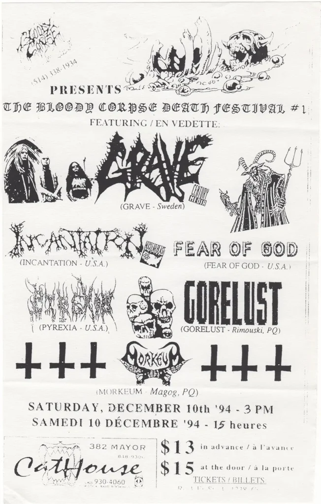 GRAVE INCANTATION FEAR OF GOD PYREXIA GORELUST MORKEUM GORE