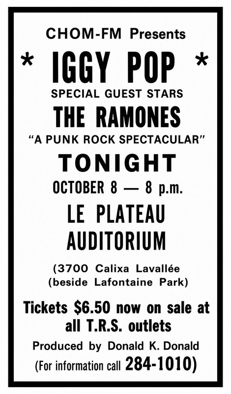 IGGY POP THE RAMONES