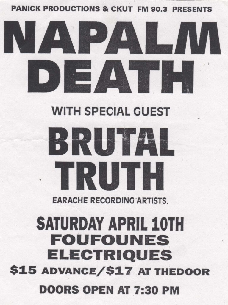 NAPALM DEATH BRUTAL TRUTH