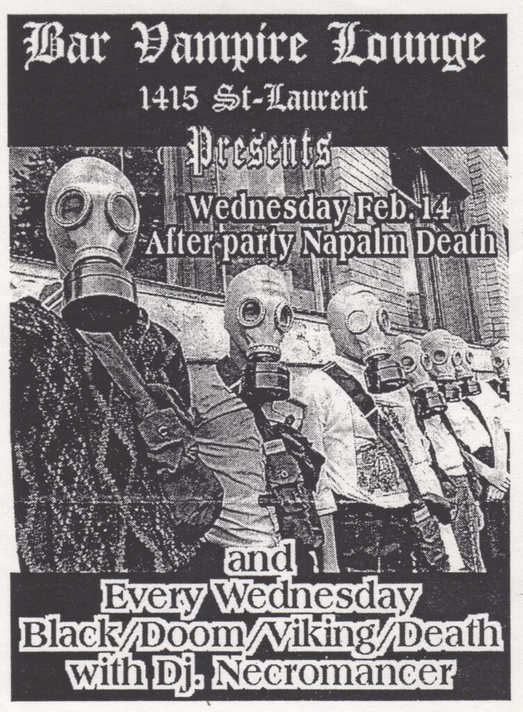NAPALM DEATH AFTER PARTY DJ NECROMANCER