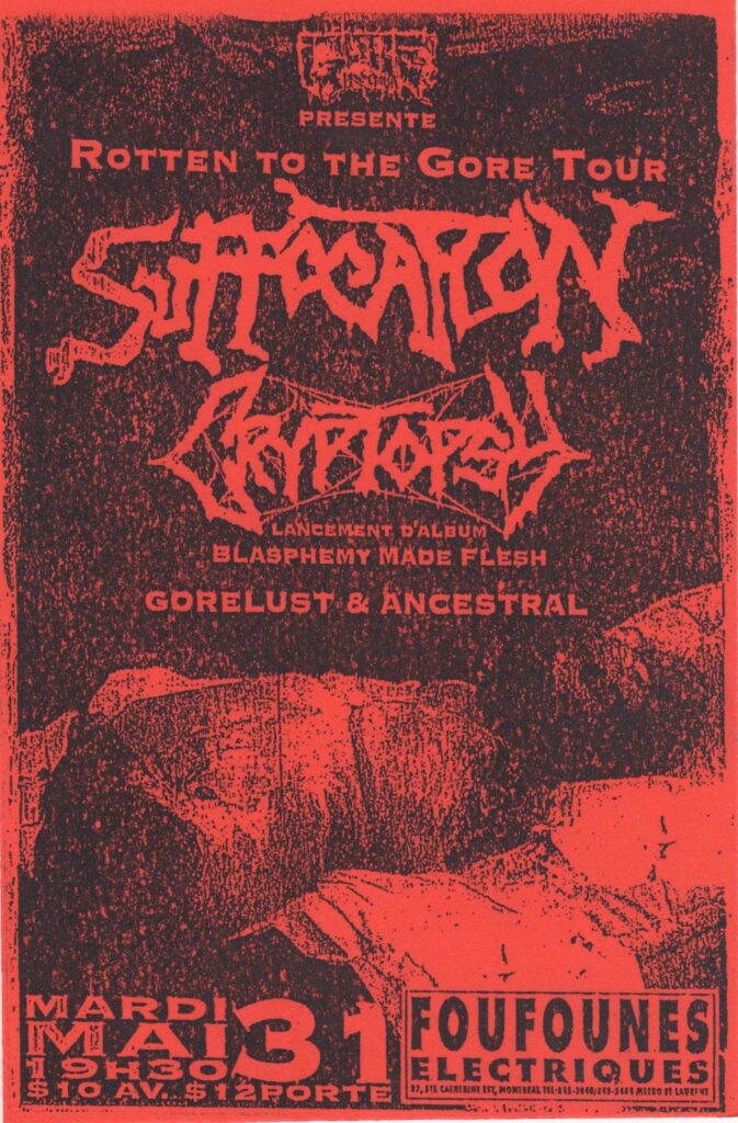 SUFFOCATION CRYPTOPSY GORELUST ANCESTRAL