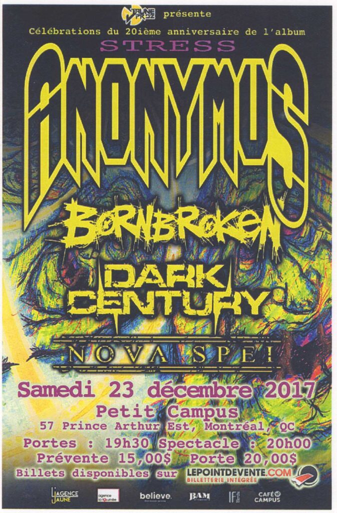 ANONYMUS BORN BROKEN DARK CENTURY NOVA SPEI