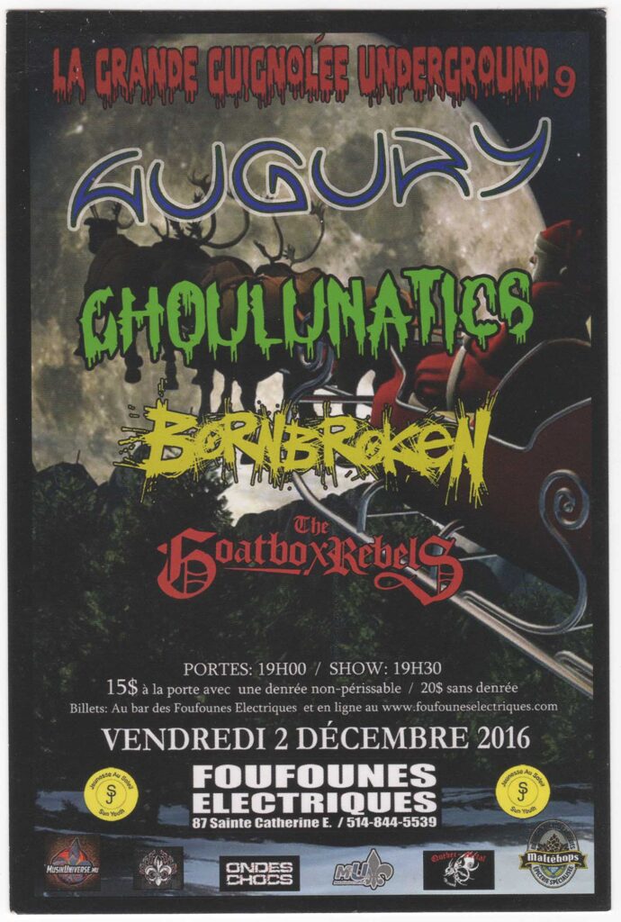 AUGURY GHOULUNATICS BORN BROKEN THE GOATBOX REBELS