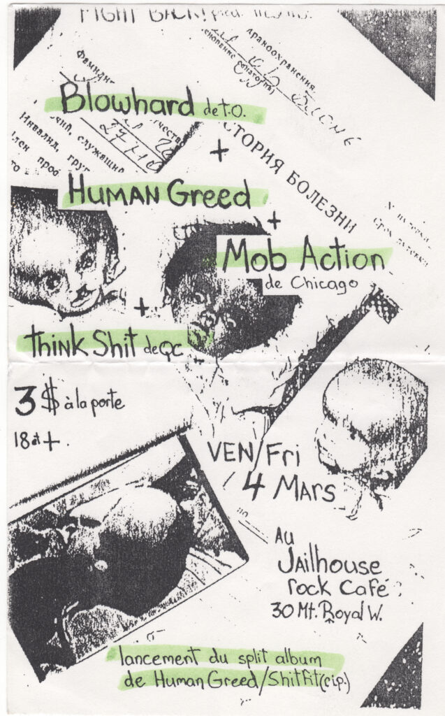 BLOWHARD HUMAN GREED MOB ACTION THINK SHIT