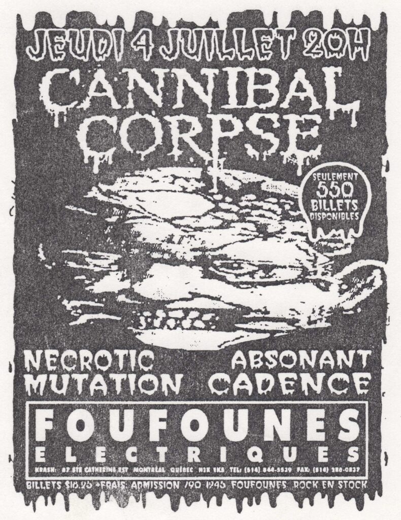 CANNIBAL CORPSE NECROTIC MUTATION ABSONANT CADENCE