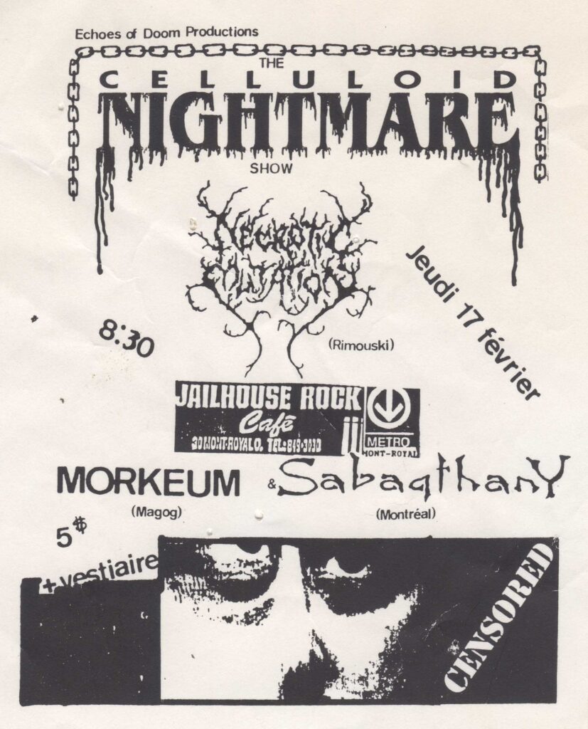 CELLULOID NIGHTMARE NECROTIC MUTATION MORKEUM SABAQTHANY