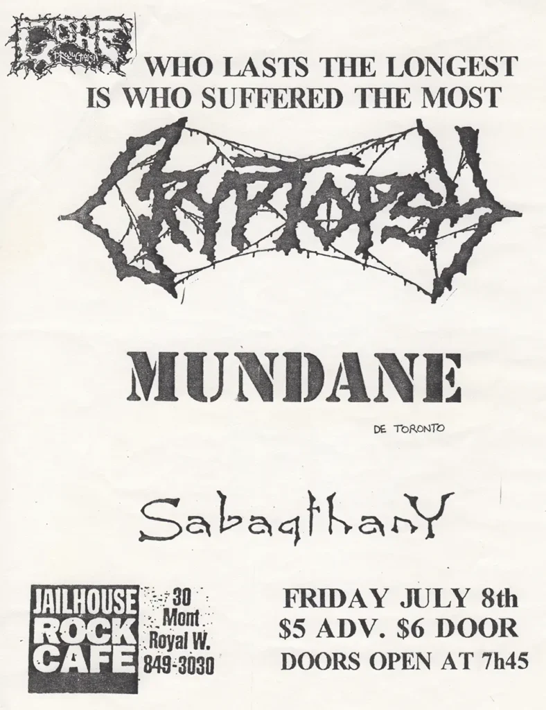 CRYPTOPSY MUNDANE SABAQTHANY