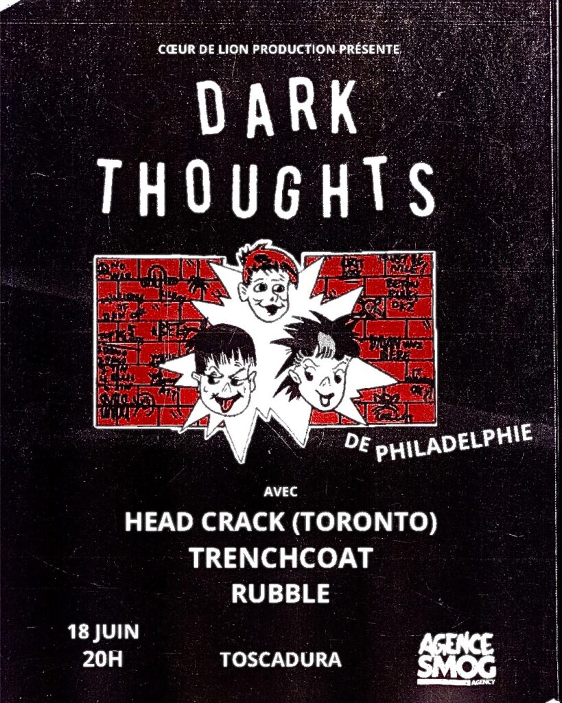 DARK THOUGHTS HEAD CRACK TRENCH COAT RUBBLE
