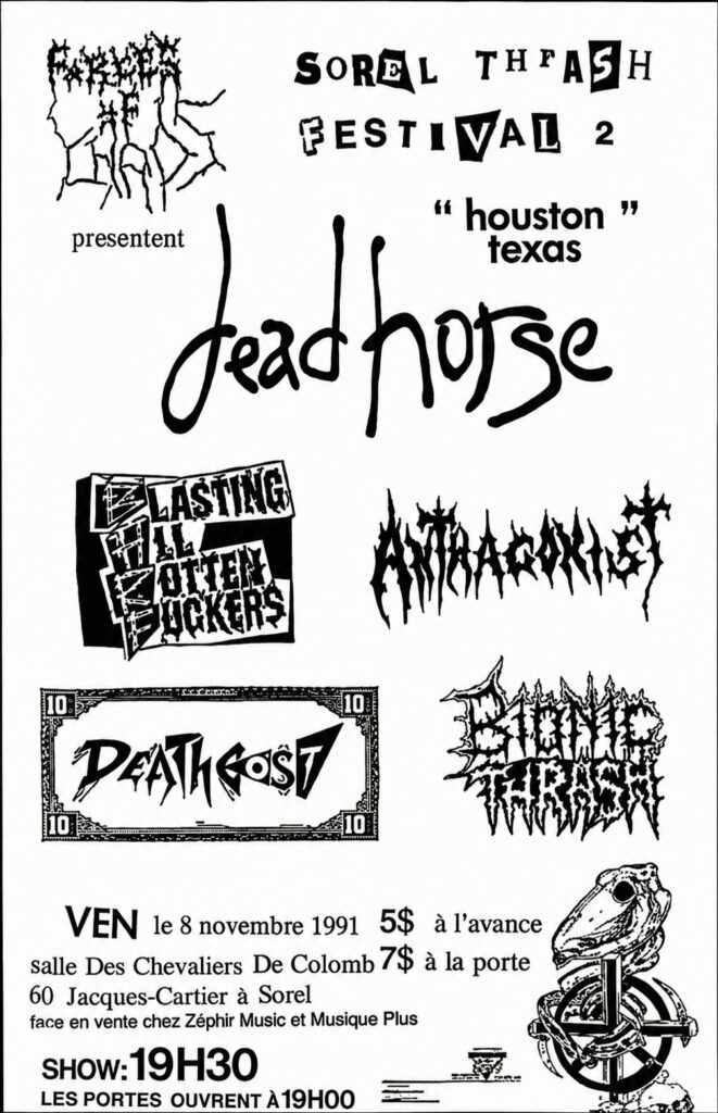 DEAD HORSE BARF ANTHAGONIST DEATHCOST BIONIC THRASH