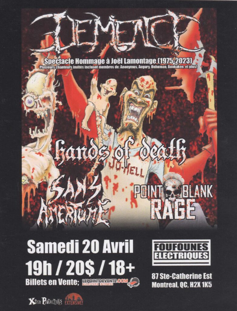 DEMENCE HANDS OF DEATH SANS AMERTUME POINT BLANK RAGE