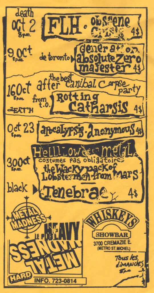 FLH OBSCENE CRISIS GENERATION ABSOLUTE ZERO MAJESTER ROTTING CATHARSIS APOCALYPSIS ANONYMOUS WACKY PACK OF LOBSTER MEN FROM MARS TENEBRAE
