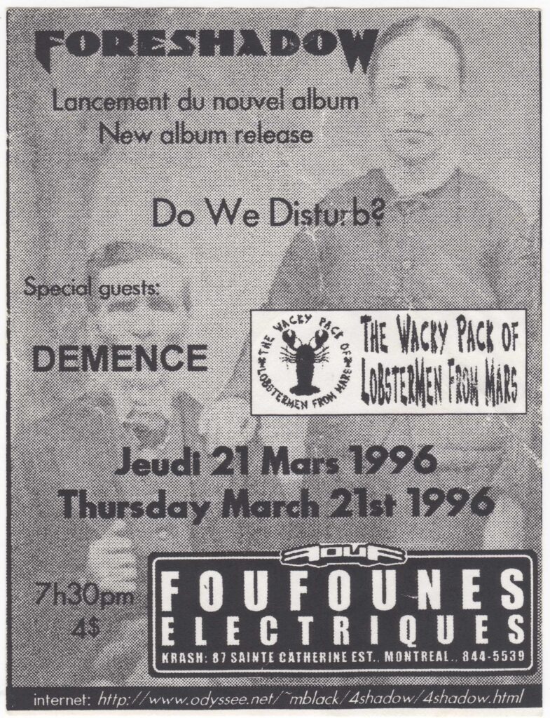 FORESHADOW DEMENCE THE WACKY PACK OF LOBSTERMEN FROM MARS
