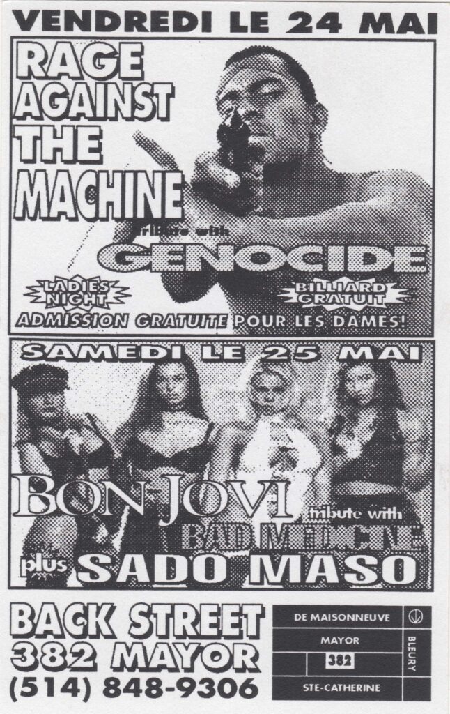 GENOCIDE TRIBUTE TO RAGE AGAINST THE MACHINE BAD MEDECINE TRIBUTE TO BON JOVI SADO MASO