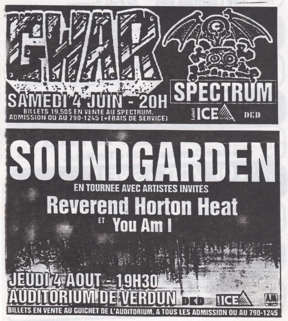GWAR SOUNDGARDEN REVEREND HORTON HEAT YOU AM I