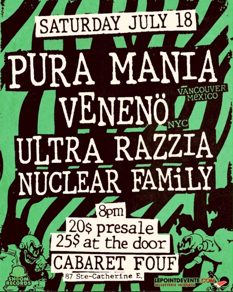 PURE MANIA VENENÖ ULTRA RAZZIA NUCLEAR FAMILY