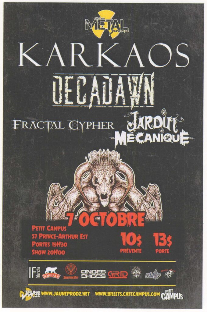 KARKAOS DECADAWN FRACTAL CYPHER JARDIN MÉCANIQUE