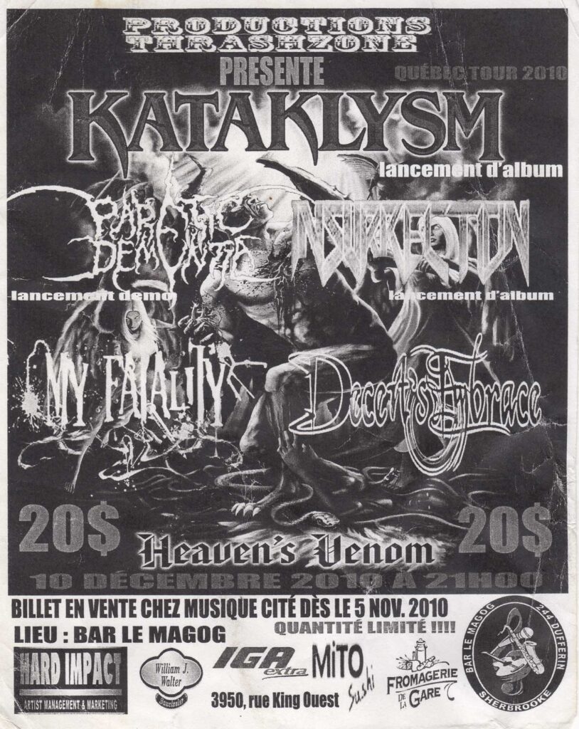 KATAKLYSM PARETIC DEMENTIA INSURRECTION MY FATALITY DECEIT&rsquo;S EMBRACE HEAVEN&rsquo;S VENOM