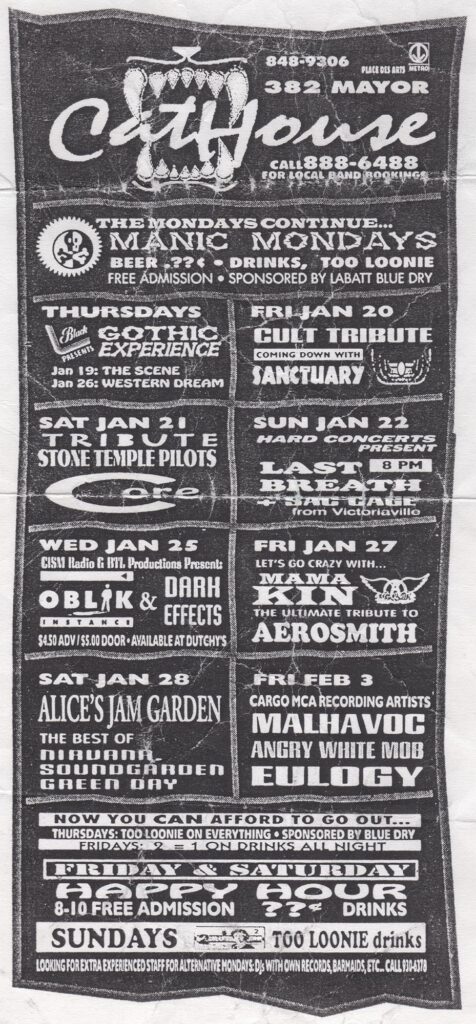 THE SCENE WESTERN DREAM SANCTUARY CORE LAST BREATH OBLIK MAMA KIN ALICE&rsquo;S JAM GARDEN MALHAVOC ANGRY WHITE MOB EULOGY