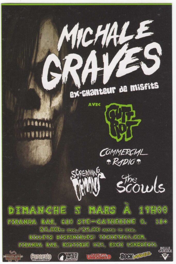 MICHALE GRAVES GUTT RIOT COMMERCIAL RADIO SCREAMING DEMONS THE SCOWLS