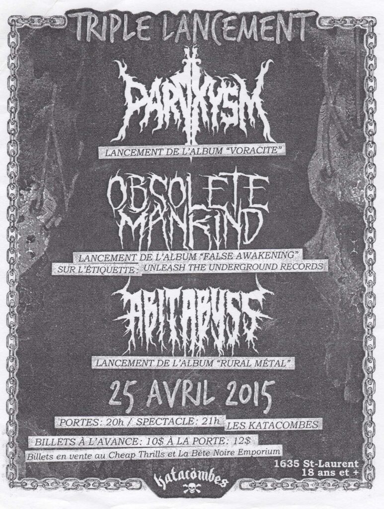 PAROXYSM OBSOLETE MANKIND ABITABYSS