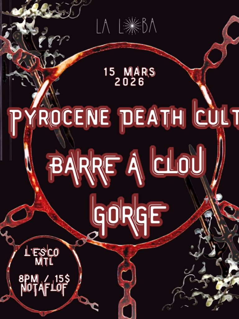 PYROCENE DEATH CULT BARRE À CLOU GORGE