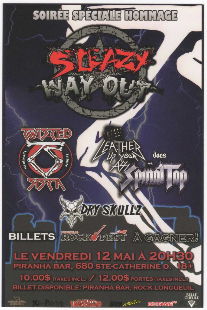 SLEAZY WAY OUT TWISTED SISTA LEATHER UP YOUR ASS DRY SKULLZ