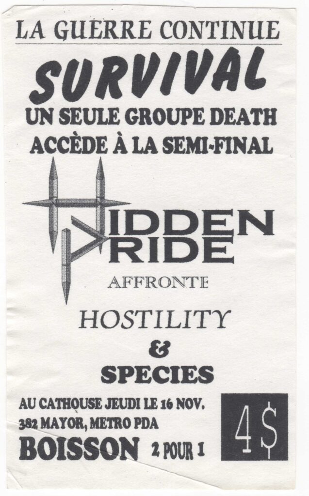 SURVIVAL HIDDEN PRIDE HOSTILITY SPECIES