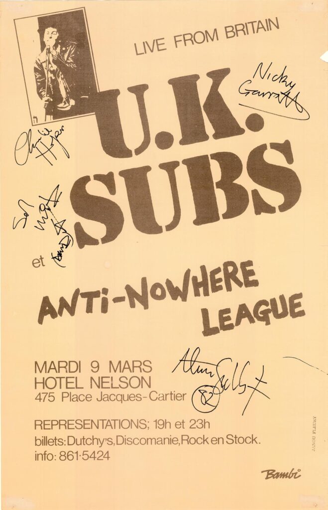 UK SUBS ANTi-NOWHERE LEAGUE