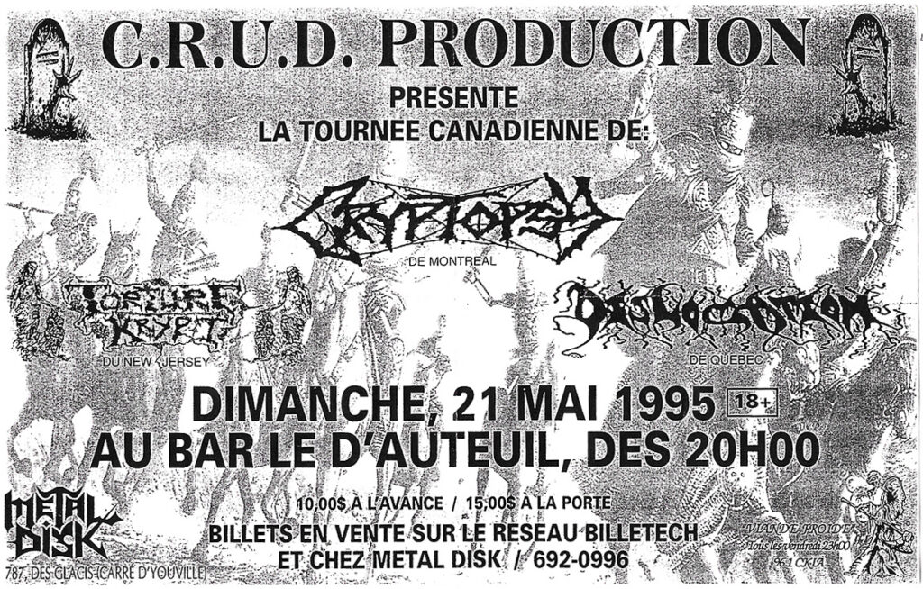 CRYPTOPSY TORTURE KRYPT DISLOCATION