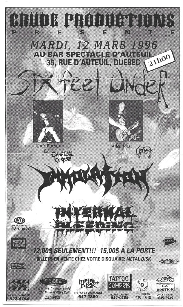 SIX FEET UNDER IMMOLATION INTERNAL BLEEDING