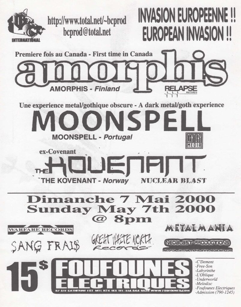 AMORPHIS MOONSPELL KOVENANT