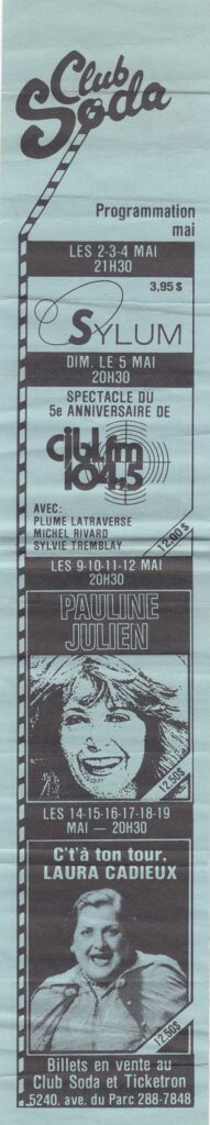 SYLUM PLUME LATRAVERSE MICHEL RIVARD SYLVIE TREMBLAY PAULINE JULIEUX
