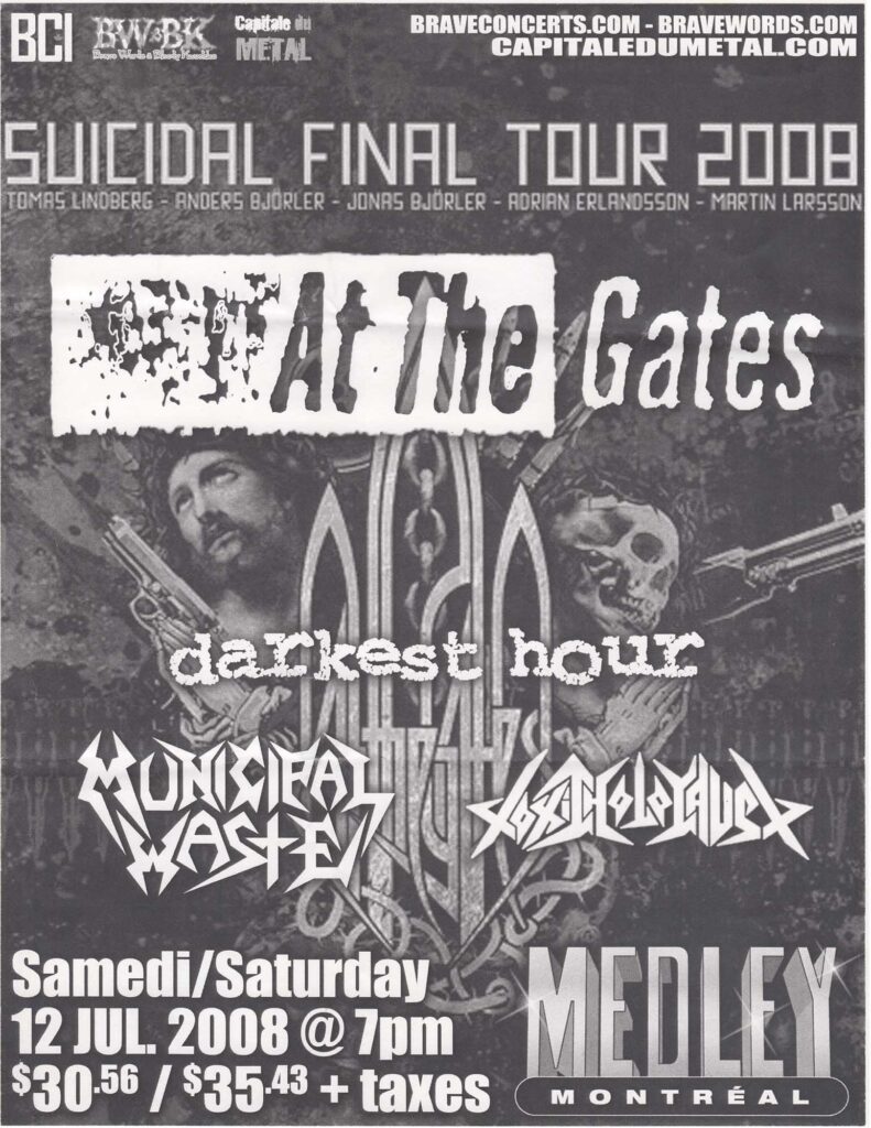 AT THE GATES DARKEST HOUR MUNICIPAL WASTE TOXIC HOLOCAUST