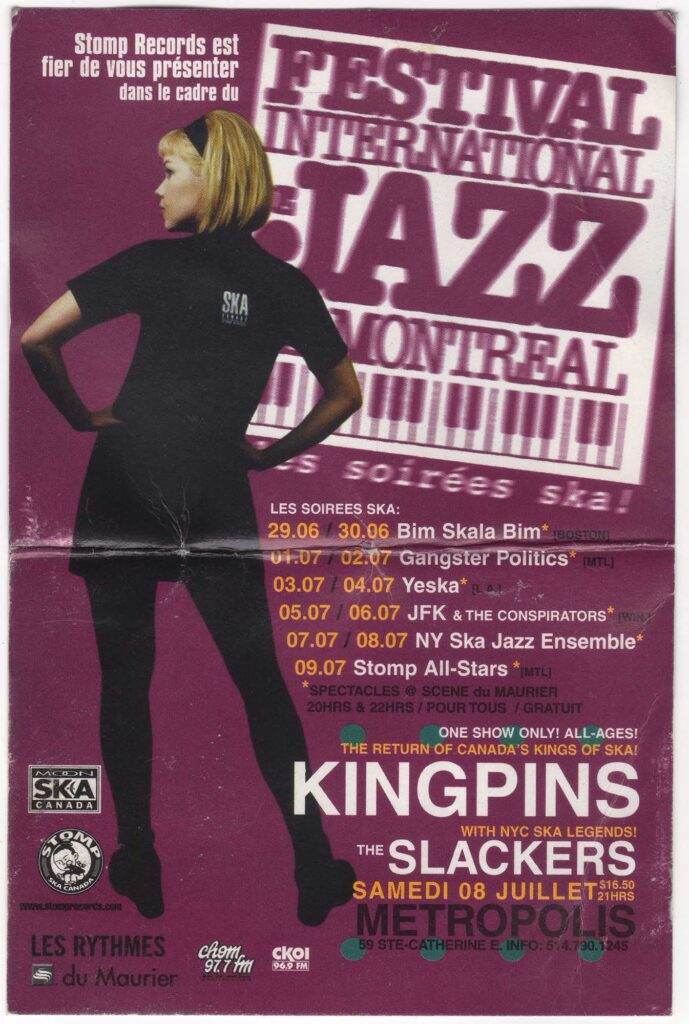 BIM SKALA BIM GANGSTER POLITICS YESKA JFK NY SKA ENSEMBLE STOMP ALL-STAR THE KINGPINS THE SLACKERS
