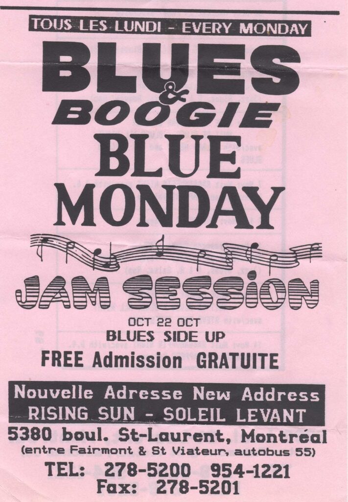 BLUES & BOOGIE BLUES MONDAY JAM SESSION BLUES SIDE UP