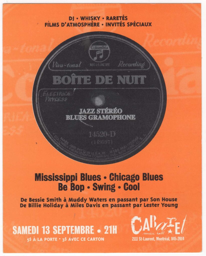 JAZZ STEREO BLUES GRAMOPHONE BOÎTE DE NUIT