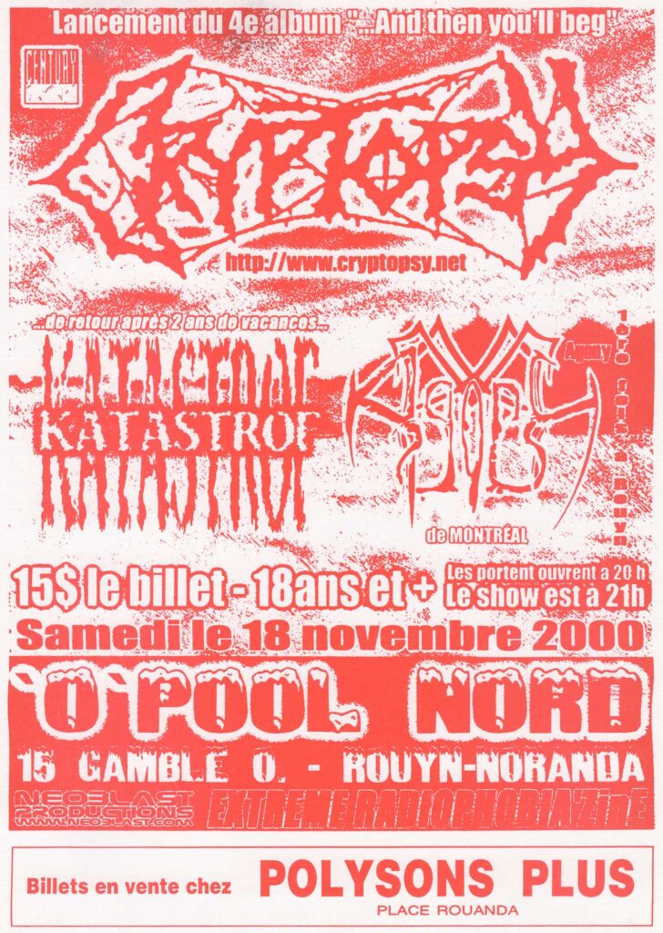 CRYPTOPSY KATASTROF AGONY