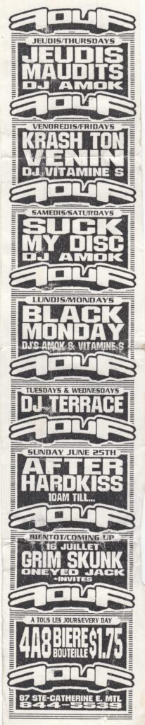 DJ AMOK DJ VITAMINE S DJ TERRACE GRIM SKUNK ONE EYED JACK