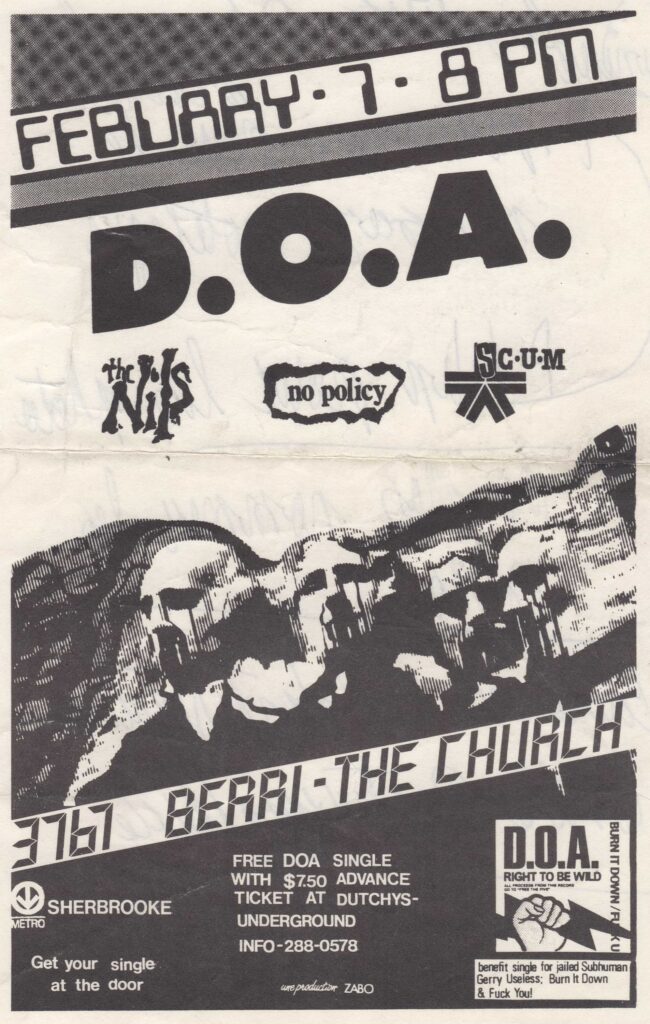 DOA THE NILS NO POLICY SCUM