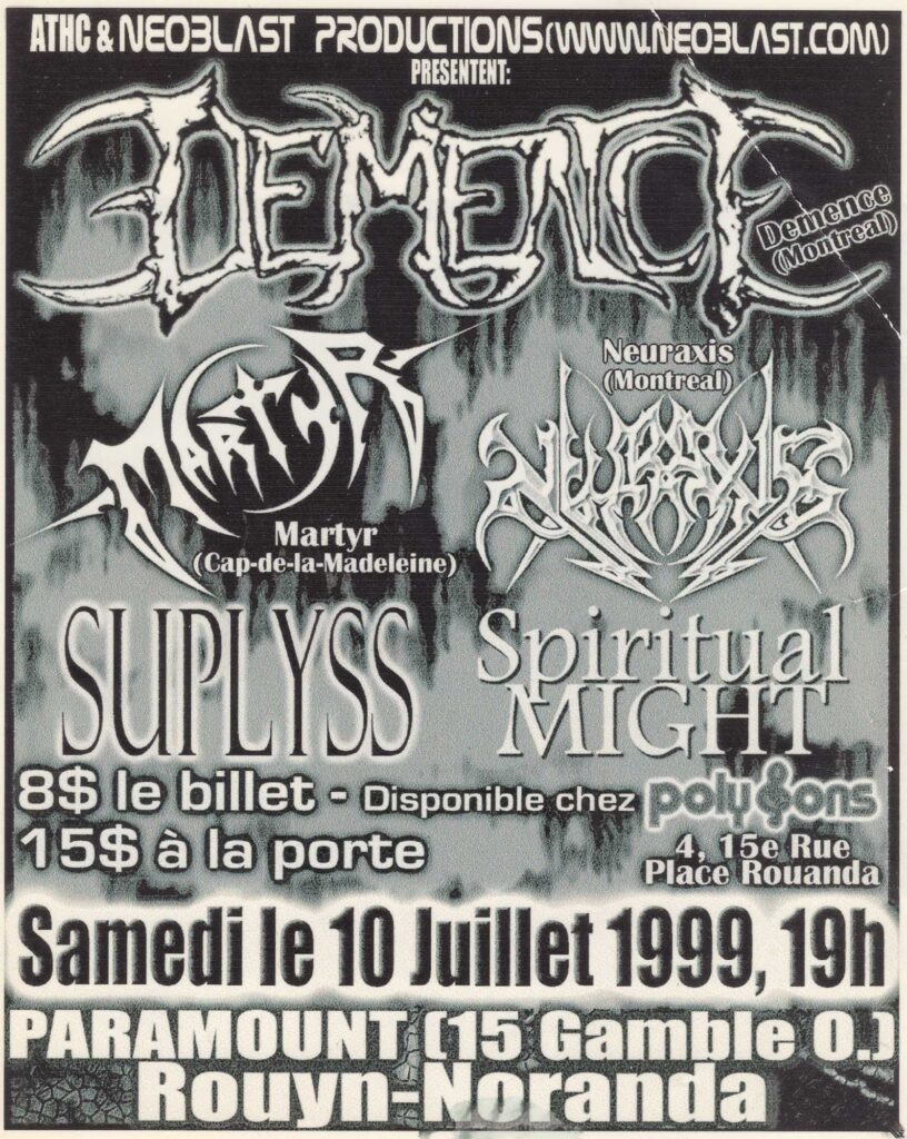 DEMENCE MARTYR NEURAXIS SUPLYSS SPIRITUAL MIGHT