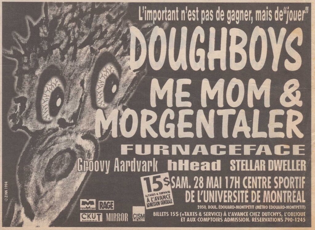 DOUGHBOYS ME MOM & MORGENTALER FURNACEFACE GROOVY AARDVARK HHEAD STELLAR DWELLER