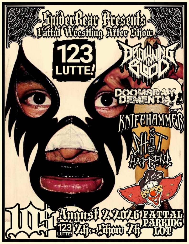 DROWNING IN BLOOD DOOMSDAY DEMENTIA KNIFEHAMMER SHIT HAPPENS LOS BOZOS