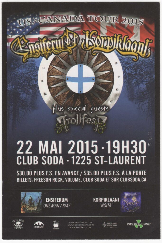 ENSIFERUM KORPIKLAANI TROLLFEST
