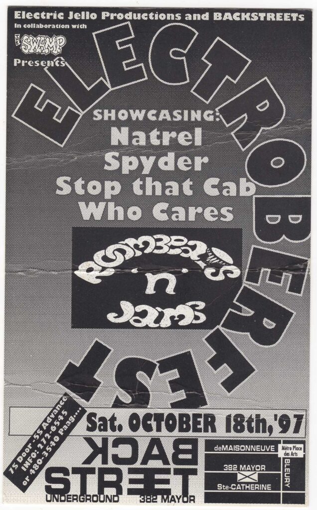 ELECTROBERFEST NATREL SPYDER STOP THAT CAB WHO CARES ROOMBEATS N JAMS