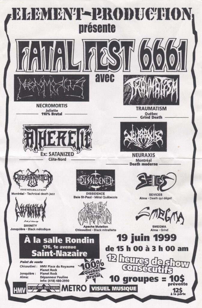 NECROMORTIS  TRAUMATISM  ATHERET  NEURAXIS  DISMEMBRATION  DISSIDENCE  SEVICES  DIVINITY  APACHE MUTATION  SMEGMA